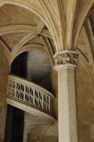 France, Paris, Musee du Moyen-Age (Middle Ages Museum), the former Hotel de Cluny, staircase to the chapel