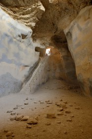 Israel, désert du Neguev, forteresse de Massada, classée Patrimoine Mondial de l'UNESCO, la Citerne Hérodienne (40 av JC) au sud du plateau
