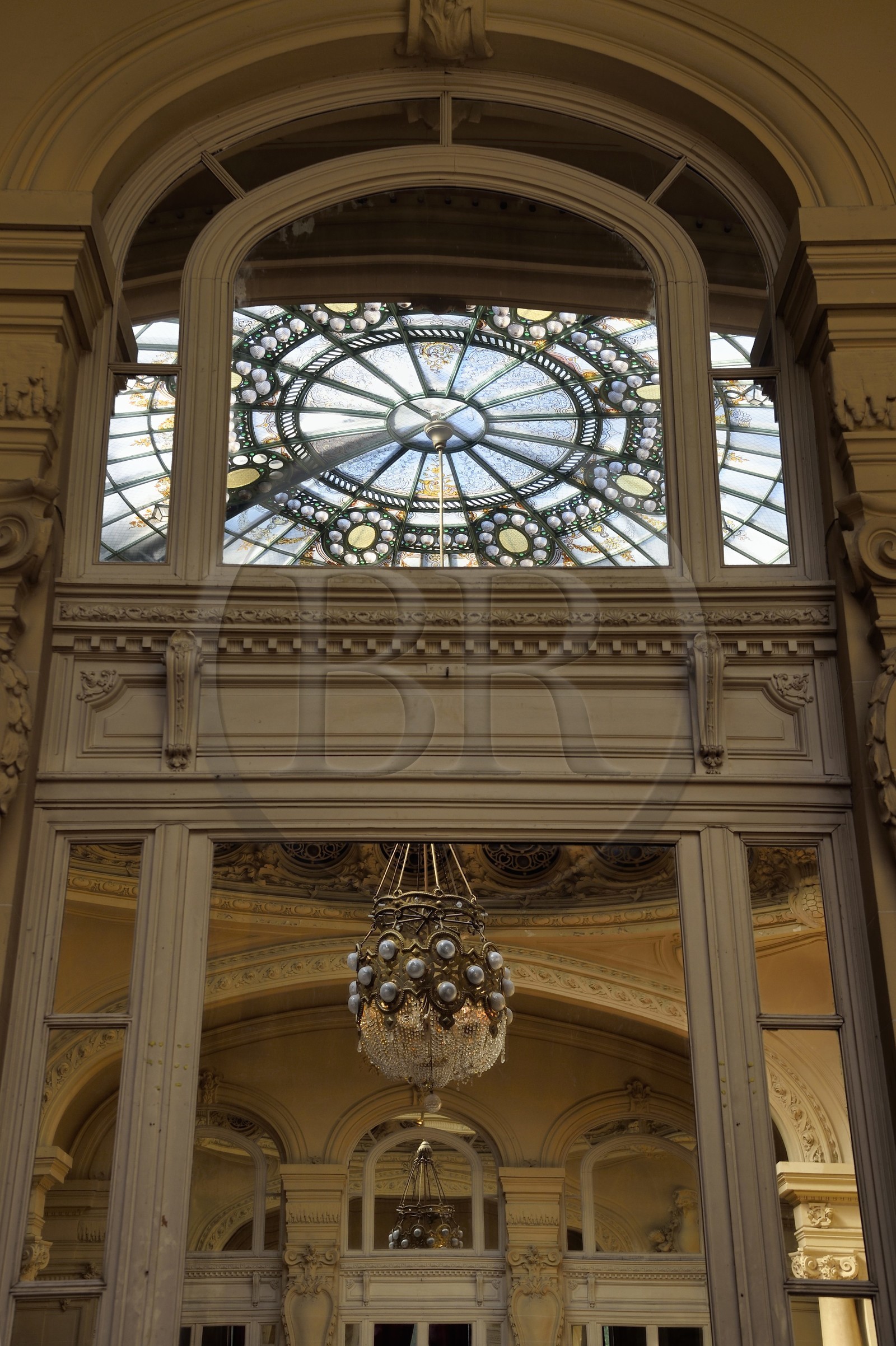 France, Allier (03), Vichy, Palais des Congrès (Congress Palace) and Opera, Art Nouveau glass roof of the former Grand Casino