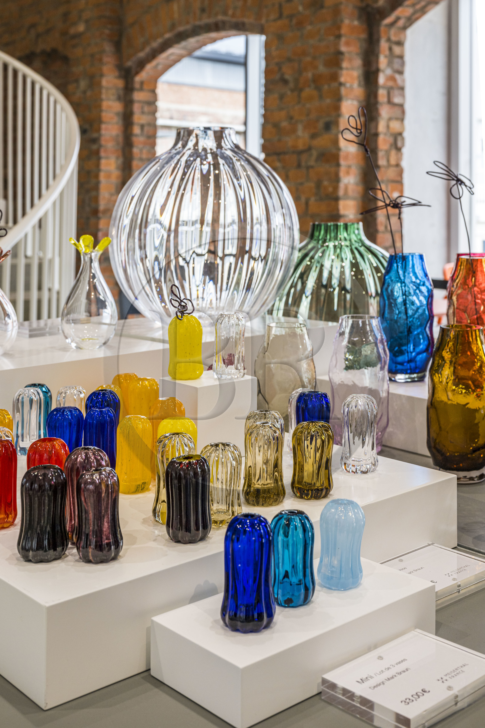 France, Moselle (57), Meisenthal, la boutique du Centre international d’Art verrier (CIAV)