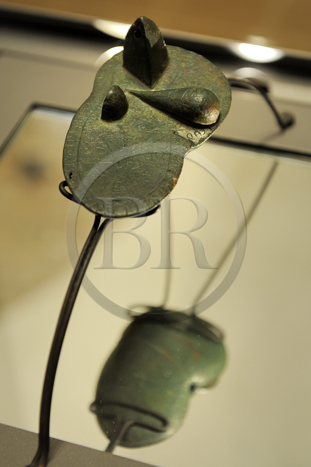 Italie, Emilie-Romagne, Plaisance (Piacenza), Palazzo Farnese, Musée municipal, le foie de Piacenza (Fegato di Piacenza) vestige étrusque en bronze qui servait de modèle à l'hépatologie qui est la divination liée à l'examen des entrailles animales