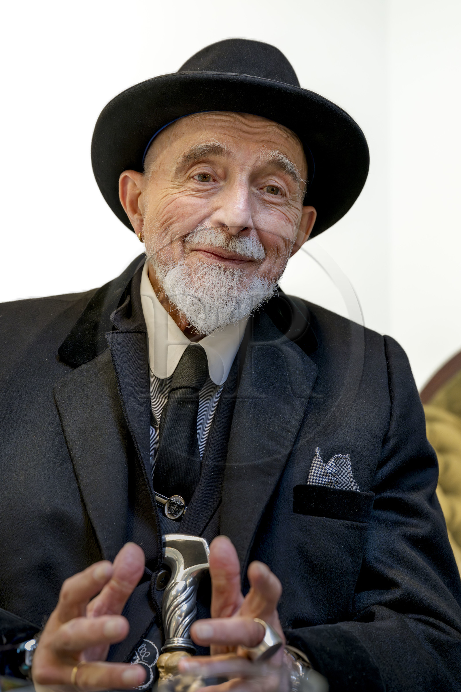 France, Paris, Musée Maillol art museum, German painter and sculptor Markus Lüpertz during his exhibition in dialogue with the work of Aristide Maillol