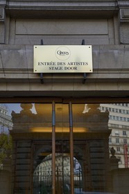 France, Paris (75), Opéra Garnier, l'entrée des artistes