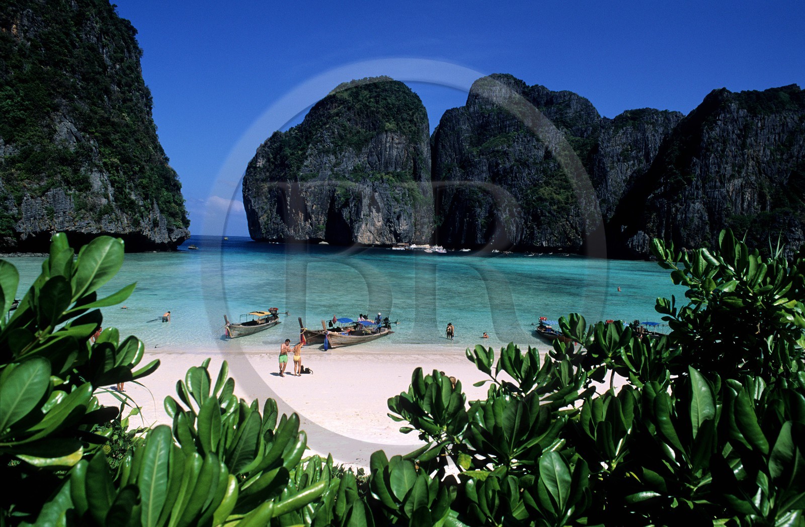 Thailand, Archipelago of Ko Phi Phi, Island of Phi Phi Ley, the lagoon of the film The Beach (with Di Caprio)