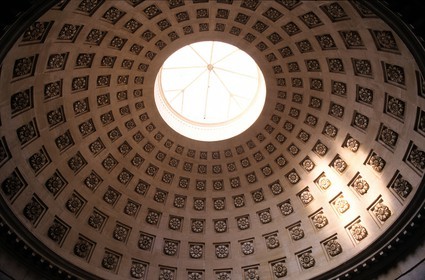 France, Yvelines, Rambouillet, dome of the Dairy of the Queen Marie Antoinette next to Rambouillet castle
