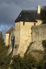 France, Calvados, Caen, the ducal castle of William the Conqueror, the rue de la Geole ramparts
