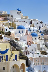 Grèce, Les Cyclades, mer Égée, île de Santorin (Thira ou Théra), village de Oia