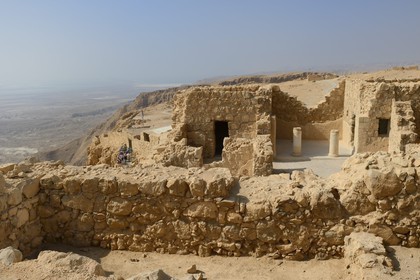 Israel, désert du Neguev, forteresse de Massada, classée Patrimoine Mondial de l'UNESCO