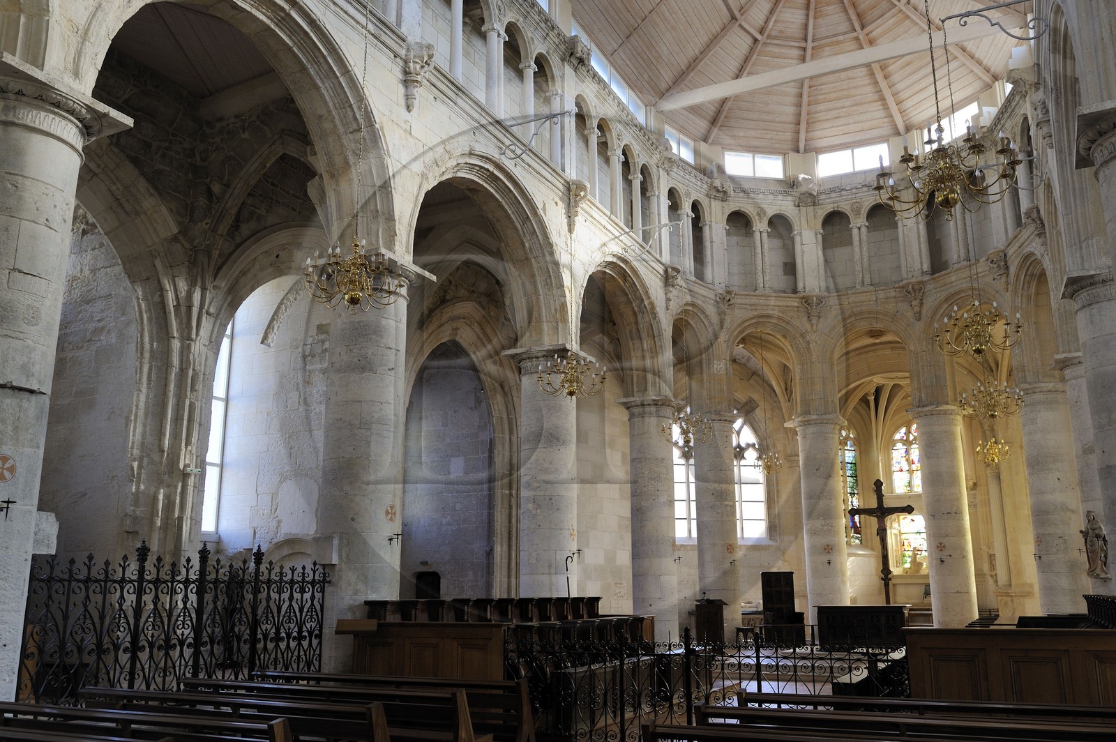 France, Seine-Maritime (76), Pays de Caux, Valmont, église de l'abbaye Notre-Dame-du-Pré