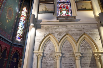 France, Seine Maritime, the town of Sainte Adresse in the neibourhood of Le Havre, the Notre-Dame-des-Flots Chapel built in 1857