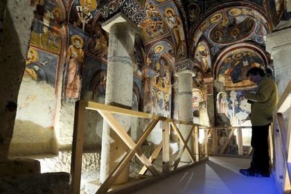 Turkey, Central Anatolia, Nevsehir Province, Cappadocia listed as World Heritage by UNESCO, Goreme, open air museum, Karanlik Kilise (Dark Church)