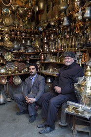 Azerbaijan, Ismailli region, Lahij (Lahic), copper object shop