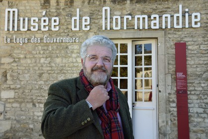 France, Calvados, Caen, the ducal castle of William the Conqueror, Jean-Marie Levesque, Curator of the Normandy Museum