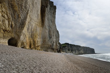 France, Seine-Maritime (76), Pays de Caux, Côte d'Albâtre, Etretat, plage d'Antifer à marée basse