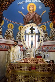 Grèce, Les Cyclades, mer Égée, île de Mykonos, Chora (Mykonos town), église Aghia Kiriaki (Saint Kiriaki)