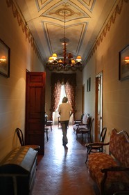 France, Haute-Corse (2B), Cap Corse, Rogliano, le palazzu Nicrosi (Palazzi ou Maison d'Americain), Pierre Nicrosi prospéra avec ses trois frères dans le commerce, l’immobilier et le coton en Alabama