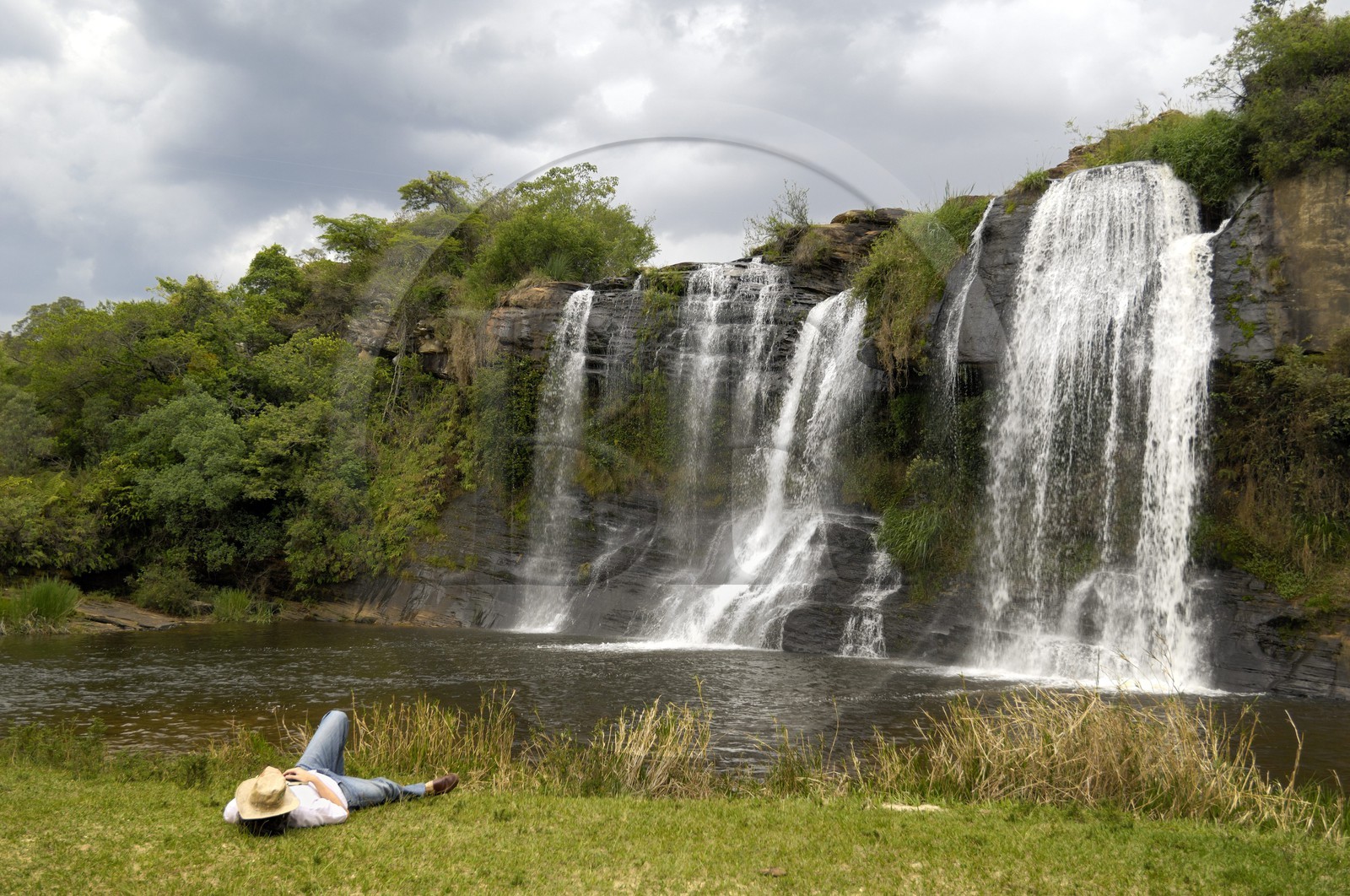 Brazil, Minas Gerais state, Carrancas area, waterfall (Gold Route, Estrada Real)