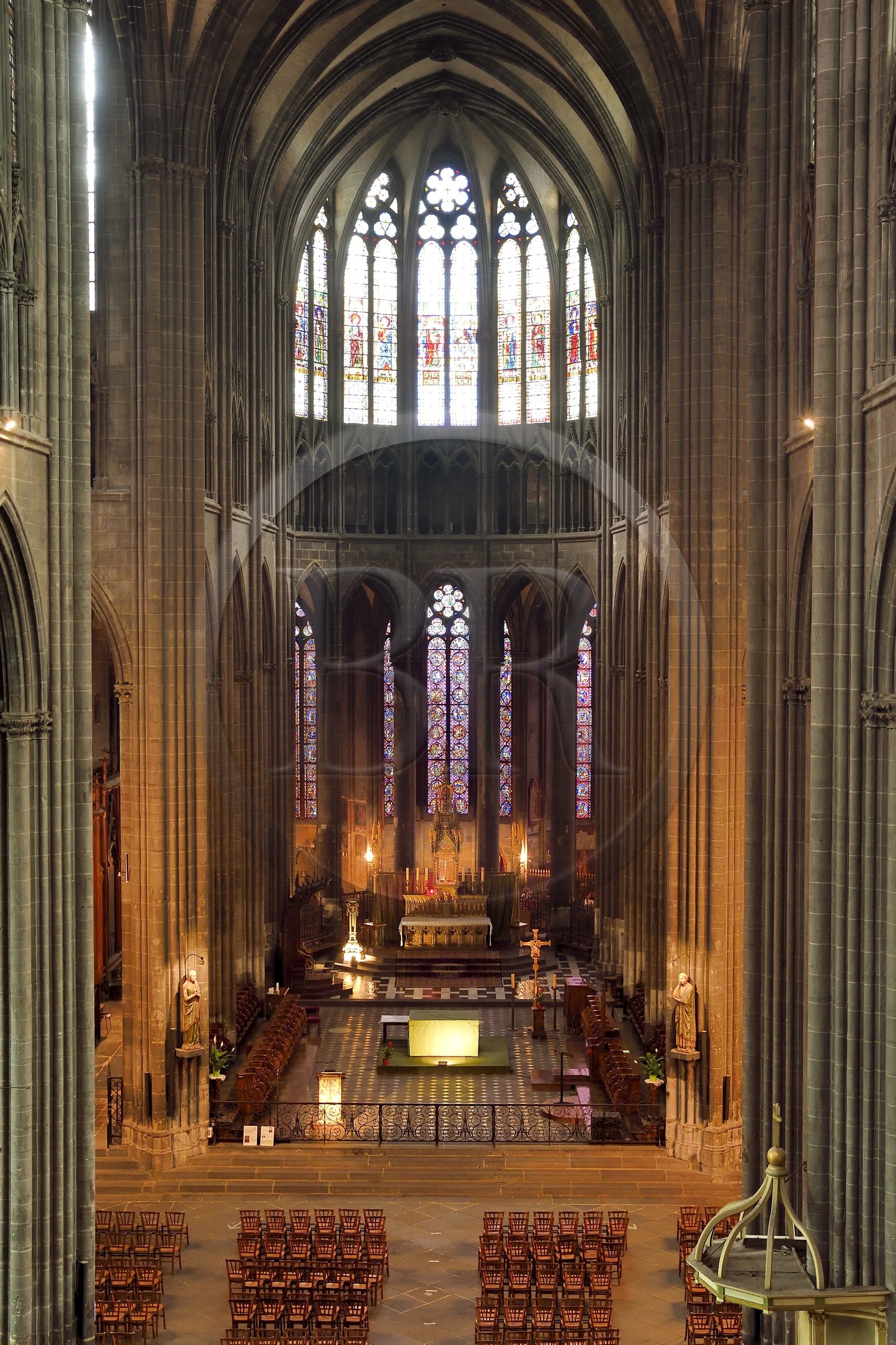 France, Puy-de-Dôme (63), Clermont-Ferrand, cathédrale Notre-Dame de l'Assomption du XIIIe siècle