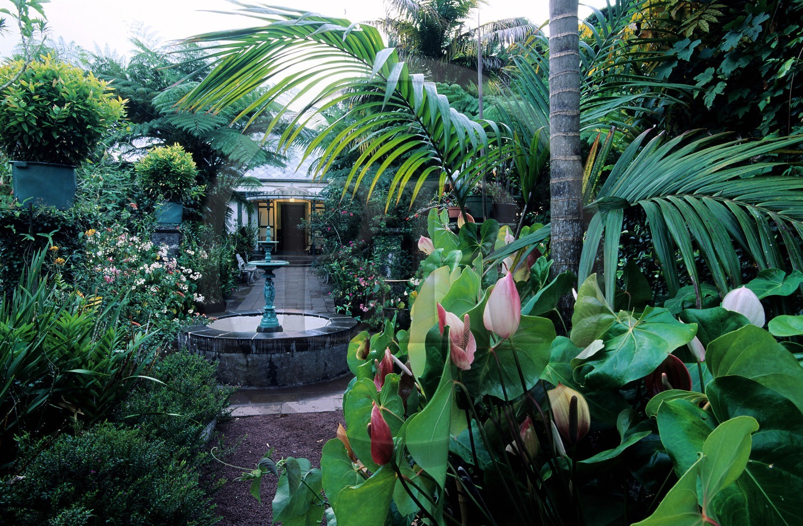 France, île de la Réunion, Cirque de Salazie, Hell-Bourg, labellisé Les Plus Beaux Villages de France, la Maison Folio est une case créole historique et typique