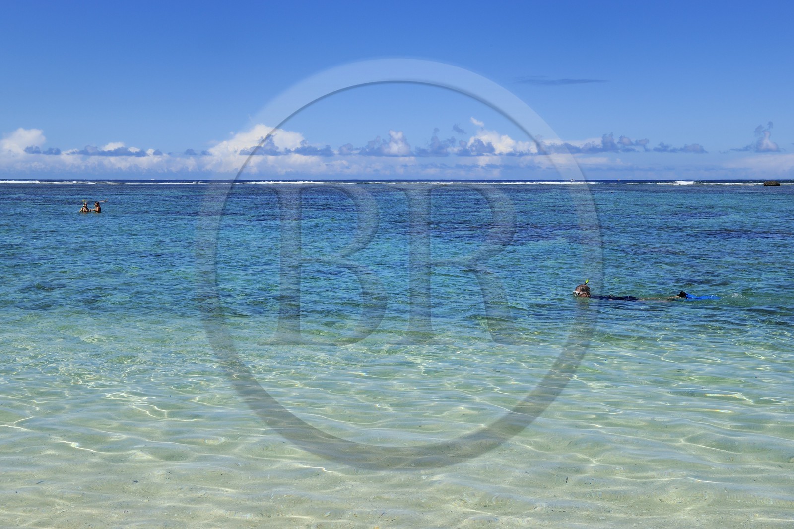 France, île de la Réunion, la Cote Ouest, plage du lagon de Saint-Gilles-Les-Bains à l'Ermitage-les-Bains