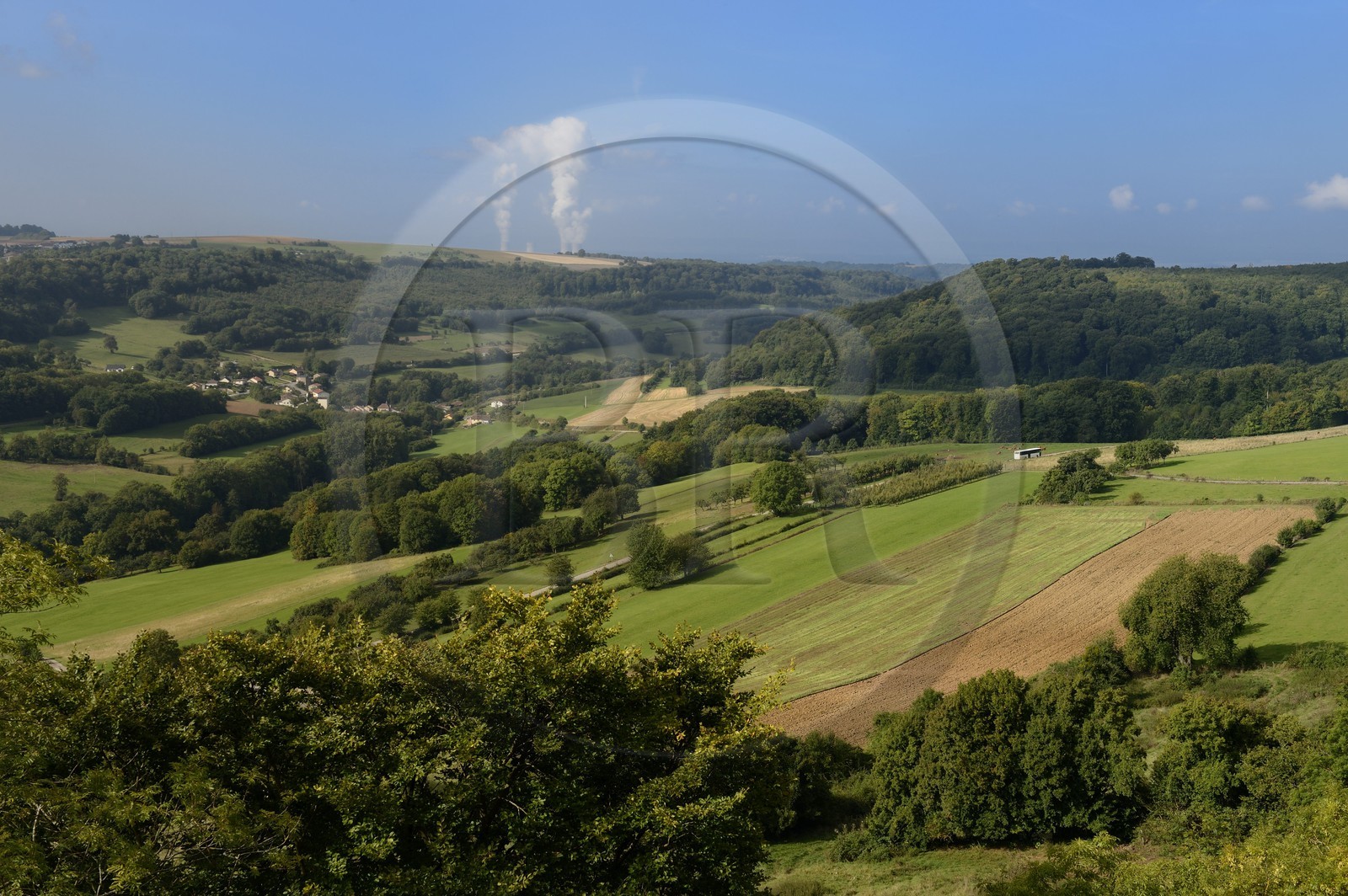 France, Moselle (57), la campagne lorraine à Manderen, frontalière avec la Sarre allemande et à quelques kilomètres du Luxembourg