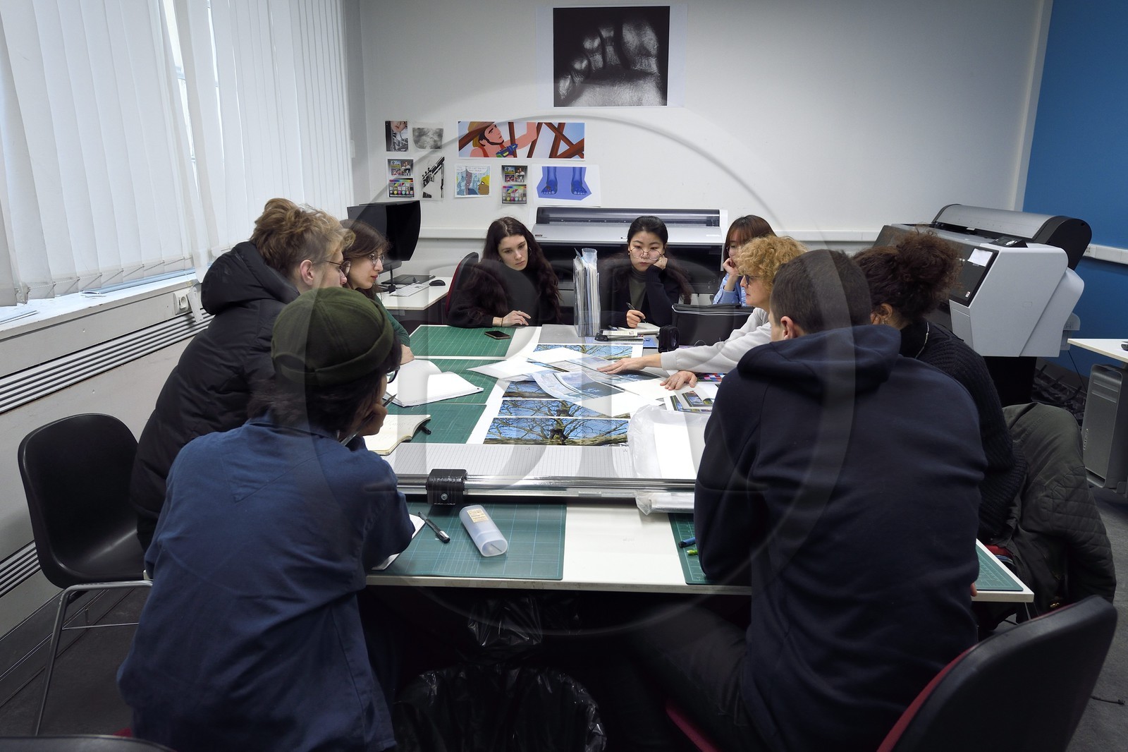 France, Paris, Saint Germain des Pres district, Ecole nationale superieure des Beaux-Arts (Fine Arts school), Perret building, digital workshops, tracer room