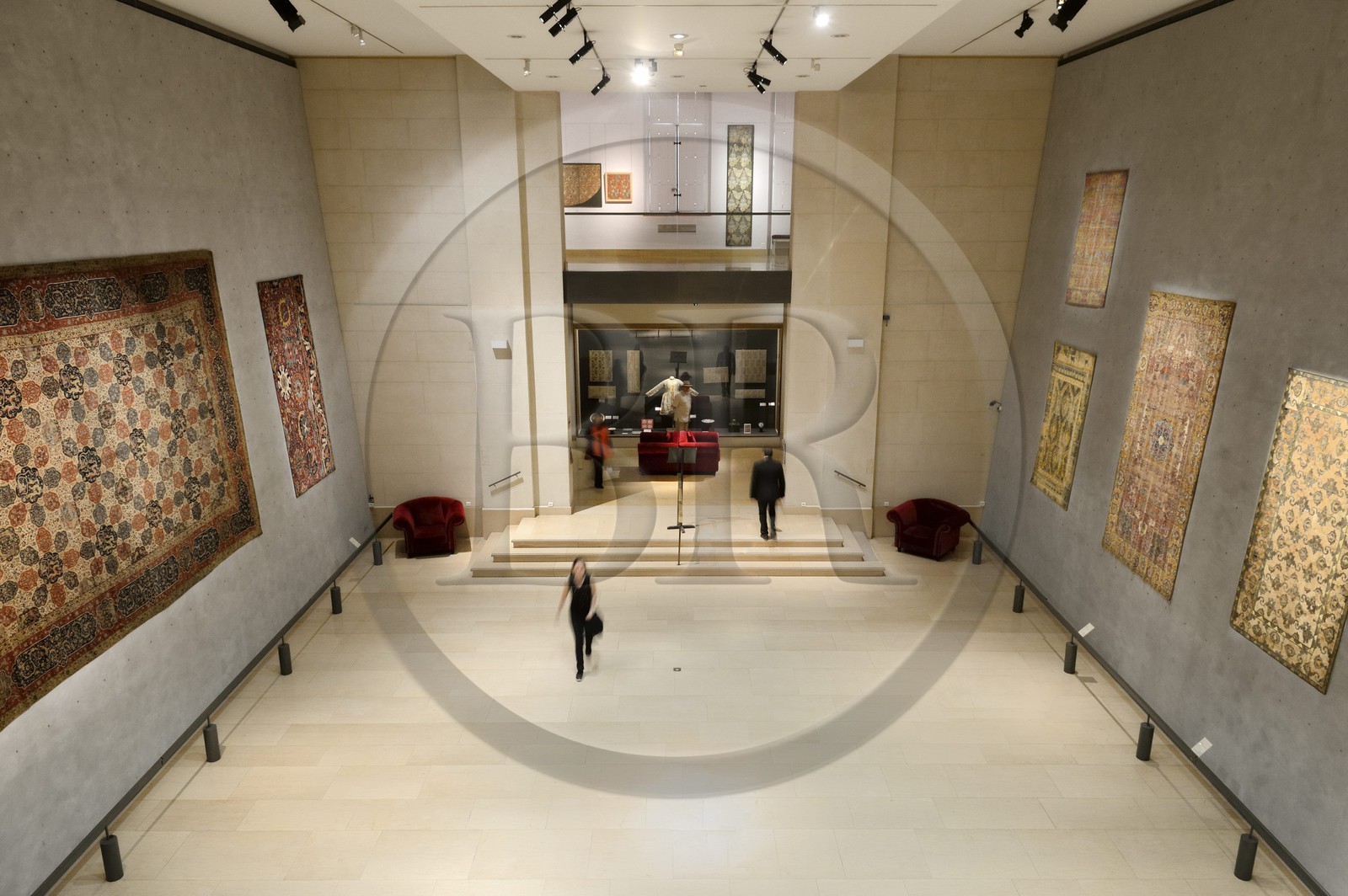 France, Rhône (69), Lyon, site historique classé Patrimoine Mondial de l'UNESCO, musée des Tissus et des Arts décoratifs, salle de l'Art du tapis