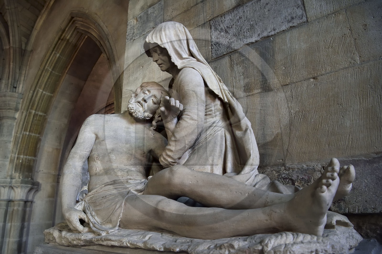 France, Meuse, Etain, St. Martin's Church, Pieta attributed to the sculptor Ligier Richier (16th century)