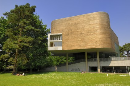 Irlande, Cork, University College Cork, la Glucksman Gallery (art contemporain) par les architectes O'Donnell & Tuomey