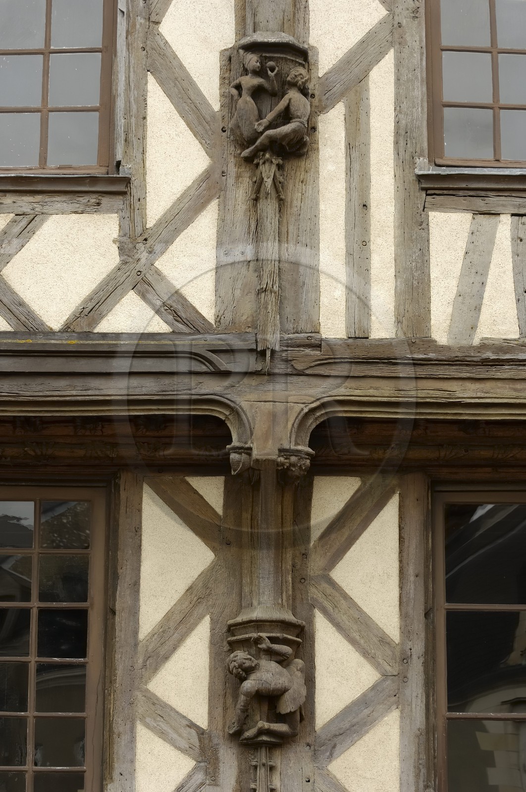 France, Loir et Cher, Blois, Acrobats House of the 15th century