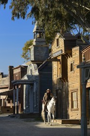 Espagne, Andalousie, province de Almeria, désert de Tabernas, parc d'attraction Fort Bravo Texas Hollywood, c'est ici que fut tourné les 7 Mercenaires de John Sturges mais aussi Les Pétroleuses de Christian-Jaque et Pour Une Poignée de Dollars de Sergio Leone