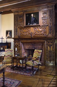 France, Dordogne (24), Périgord Noir, vallée de la Dordogne, Sainte-Mondane, le chateau de Fénelon, la chambre de Fénelon