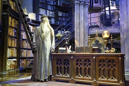 United Kingdom, Hertfordshire, Leavesden, Leavesden Film Studios, Harry Potter Studio Tour London, the scene of the eight Harry Potter movies' making of, Dumbledore's office in Hogwarts School