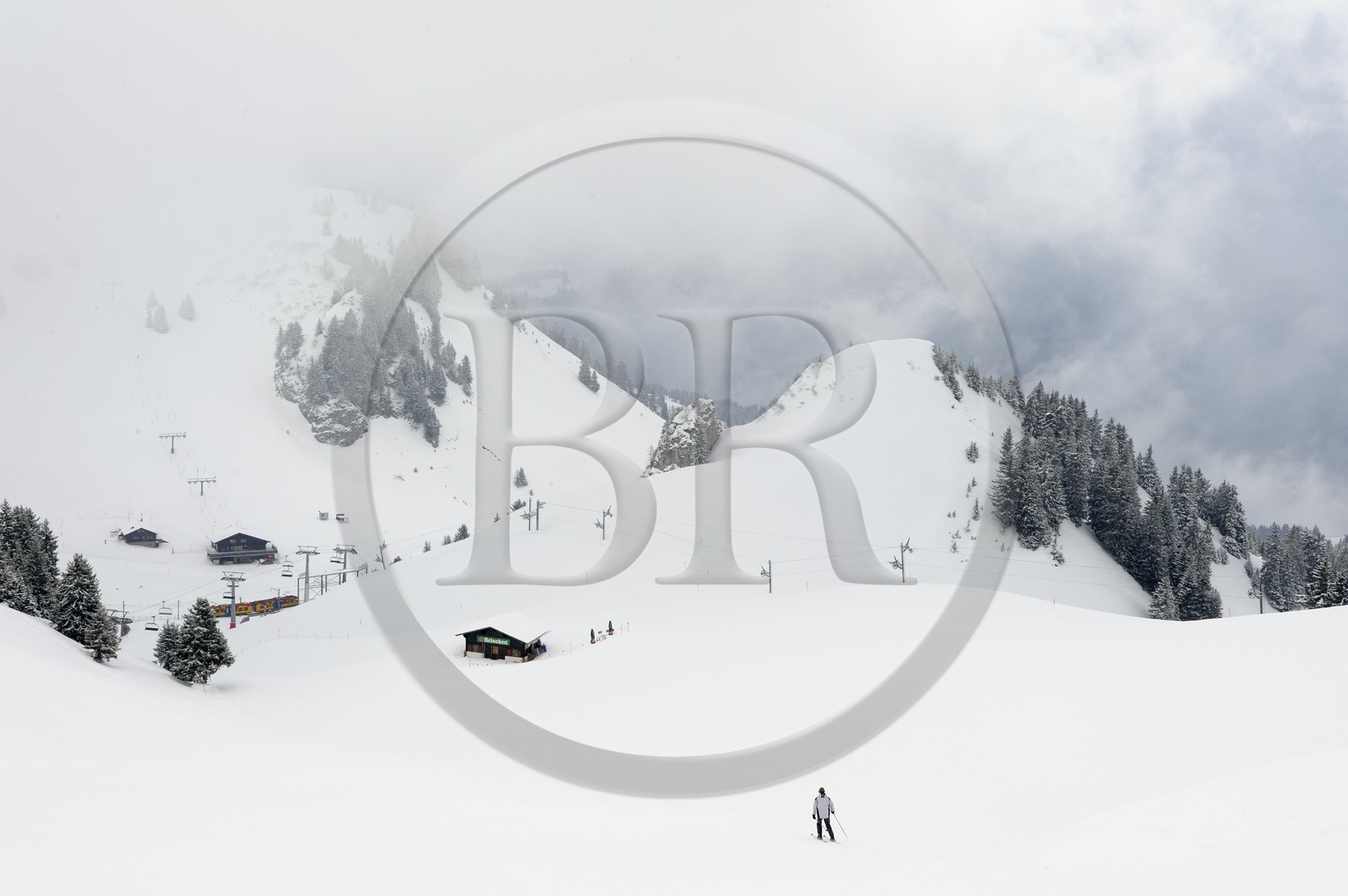 Suisse, Canton de Vaud, Domaine skiable de Villars sur Ollon - Gryon