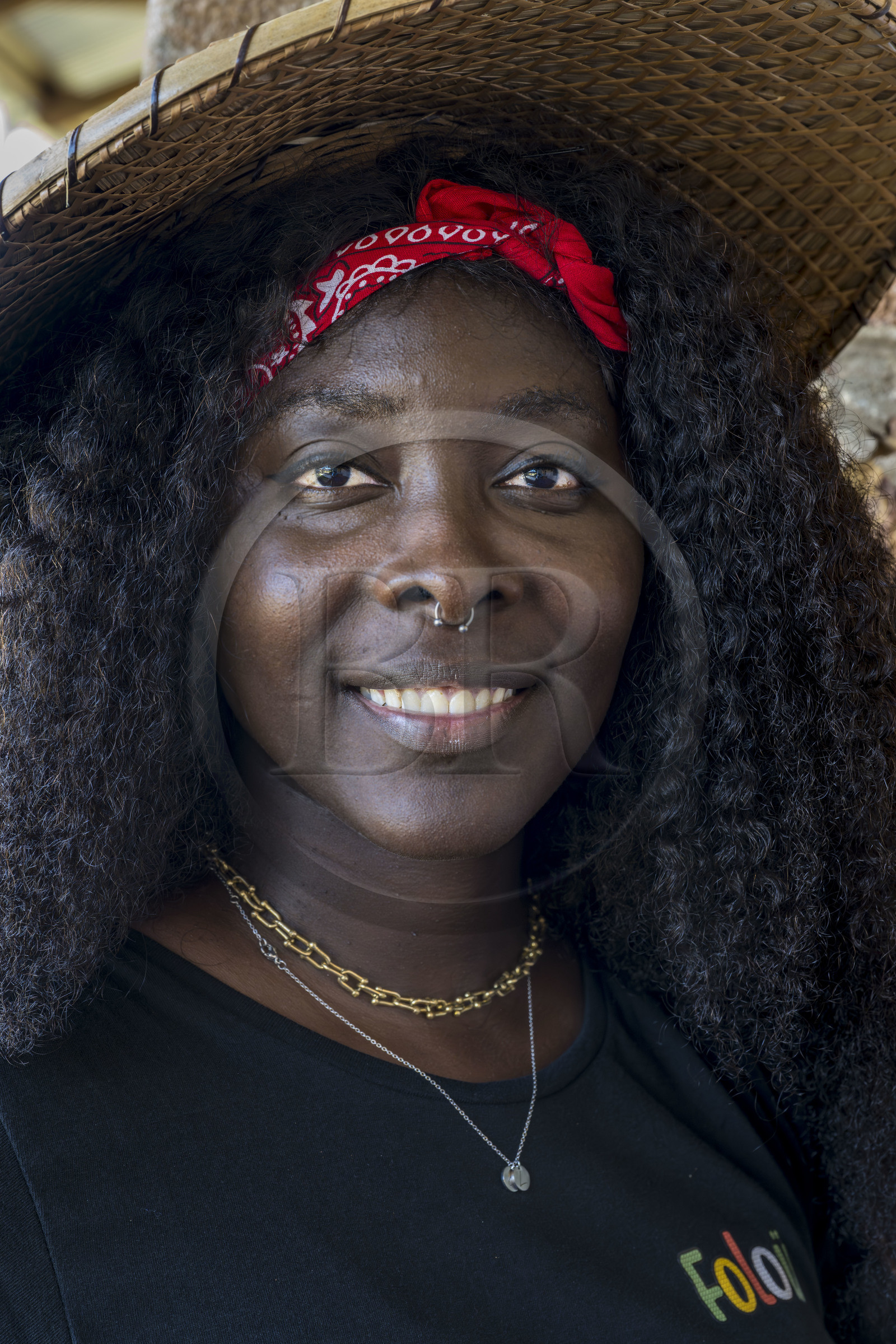 France, Guyane, Kourou, Iles du Salut, Ile Royale, la guide Hélène Adjako