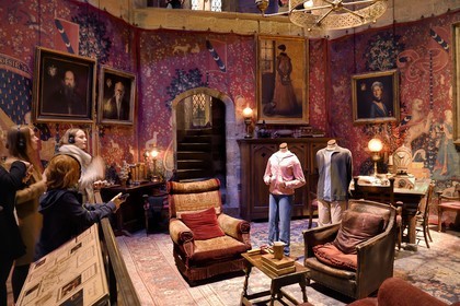United Kingdom, Hertfordshire, Leavesden, Leavesden Film Studios, Harry Potter Studio Tour London, the scene of the eight Harry Potter movies' making of, Gryffindor common room