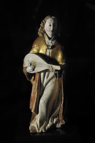 France, Paris (75), musée du Moyen-Age, ancien hôtel de Cluny, ange musicien, Autriche fin 15ème siècle