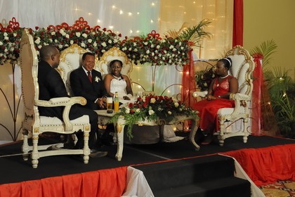 Tanzania, Dar es-Salaam, marriage of Joseph F.Mrena and Linal Bhato at the Mövenpick Hotel