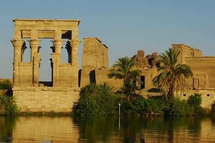 Egypte, Haute-Egypte, Nubie, vallée du Nil, Assouan, île d'Agilka, Philae classé Patrimoine Mondial de l'UNESCO, kiosque de l'empereur romain Trajan