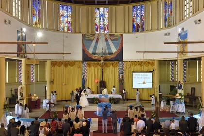Gabon, Libreville, St. Mary's Cathedral, wedding ceremony