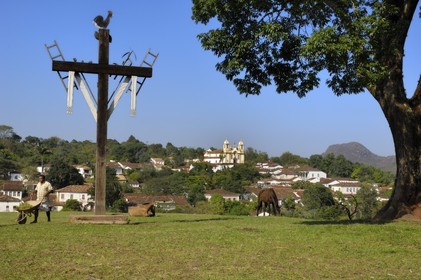 Brésil, Etat du Minas Gerais, Tirandentes, Matriz de Santo Antonio, église Saint-Antoine (Route de l'or, Estrada Real)