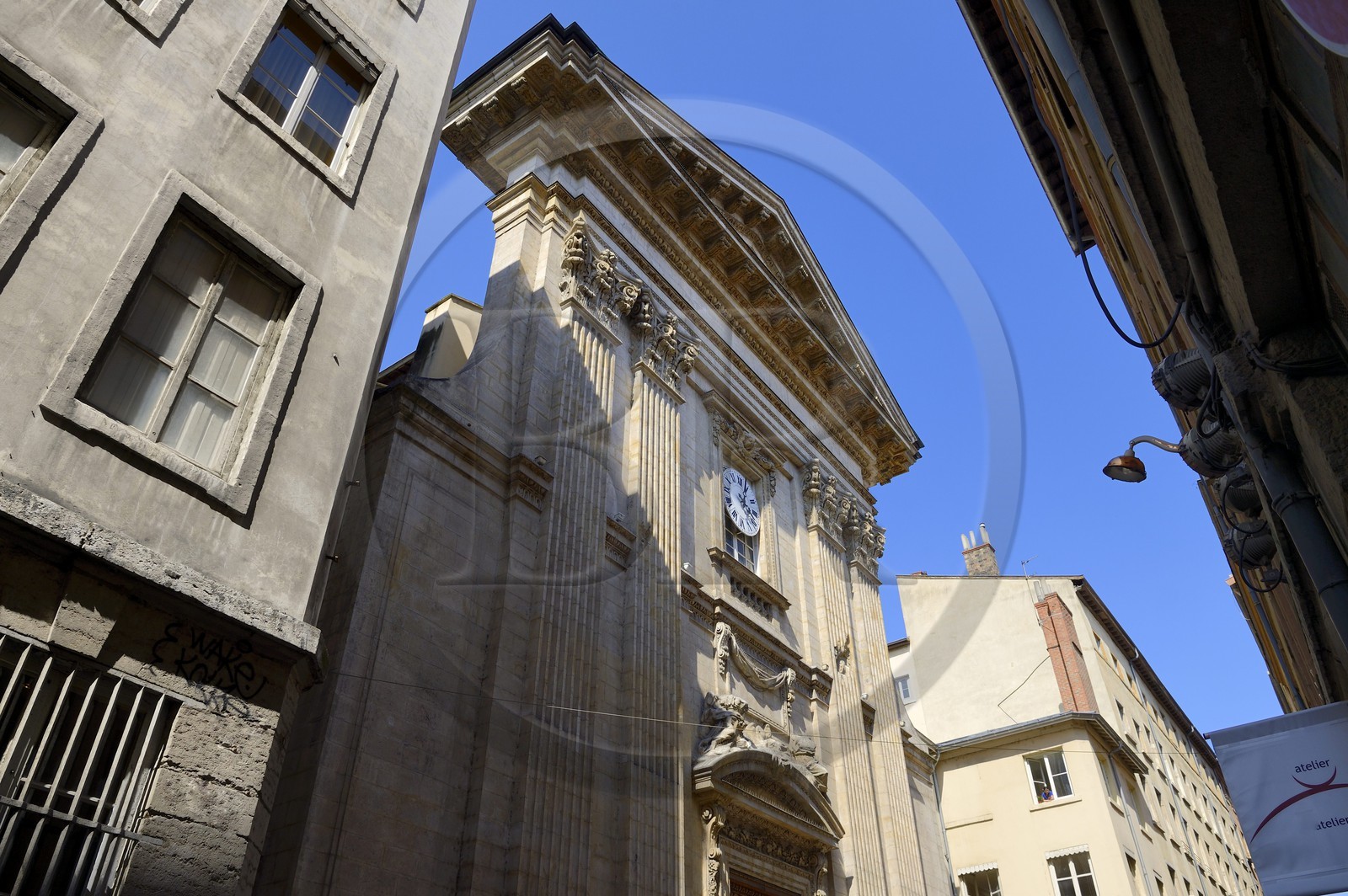 France, Rhône (69), Lyon, site historique classé Patrimoine Mondial de l'UNESCO, quartier de la Croix-Rousse, paroisse Saint Polycarpe des pentes de la Croix Rousse