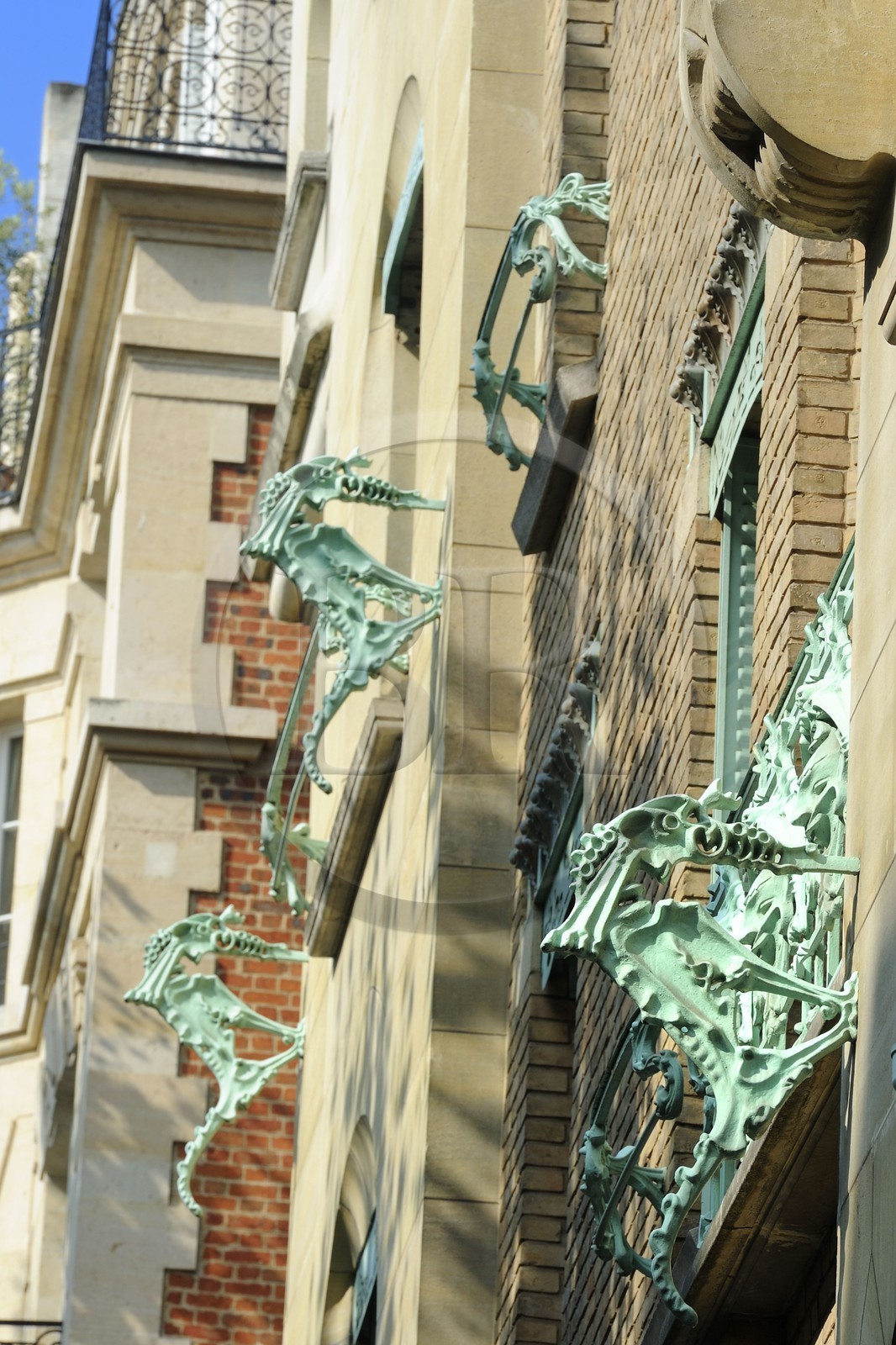France, Paris (75), le Castel-Beranger, immeuble du 14 rue La Fontaine de style Art Nouveau  par Hector Guimard