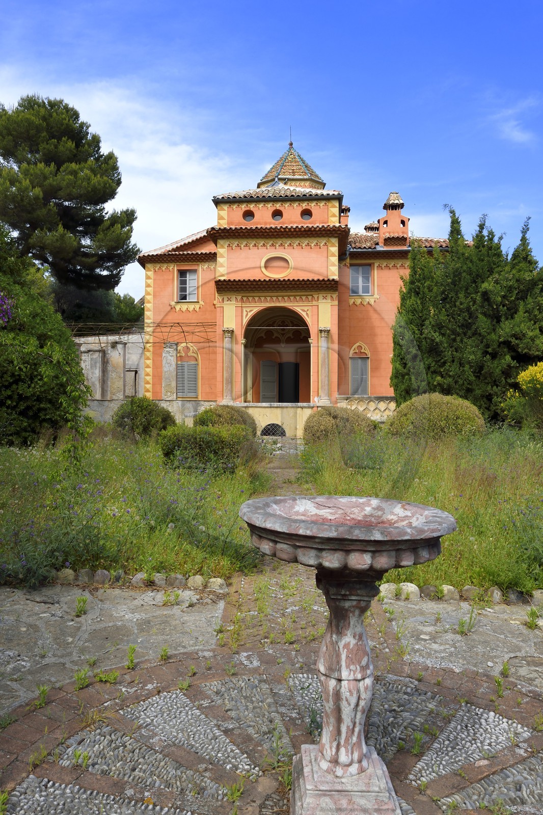 France, Alpes-Maritimes (06), Nice, colline de Fabron, Abbaye de Roseland
