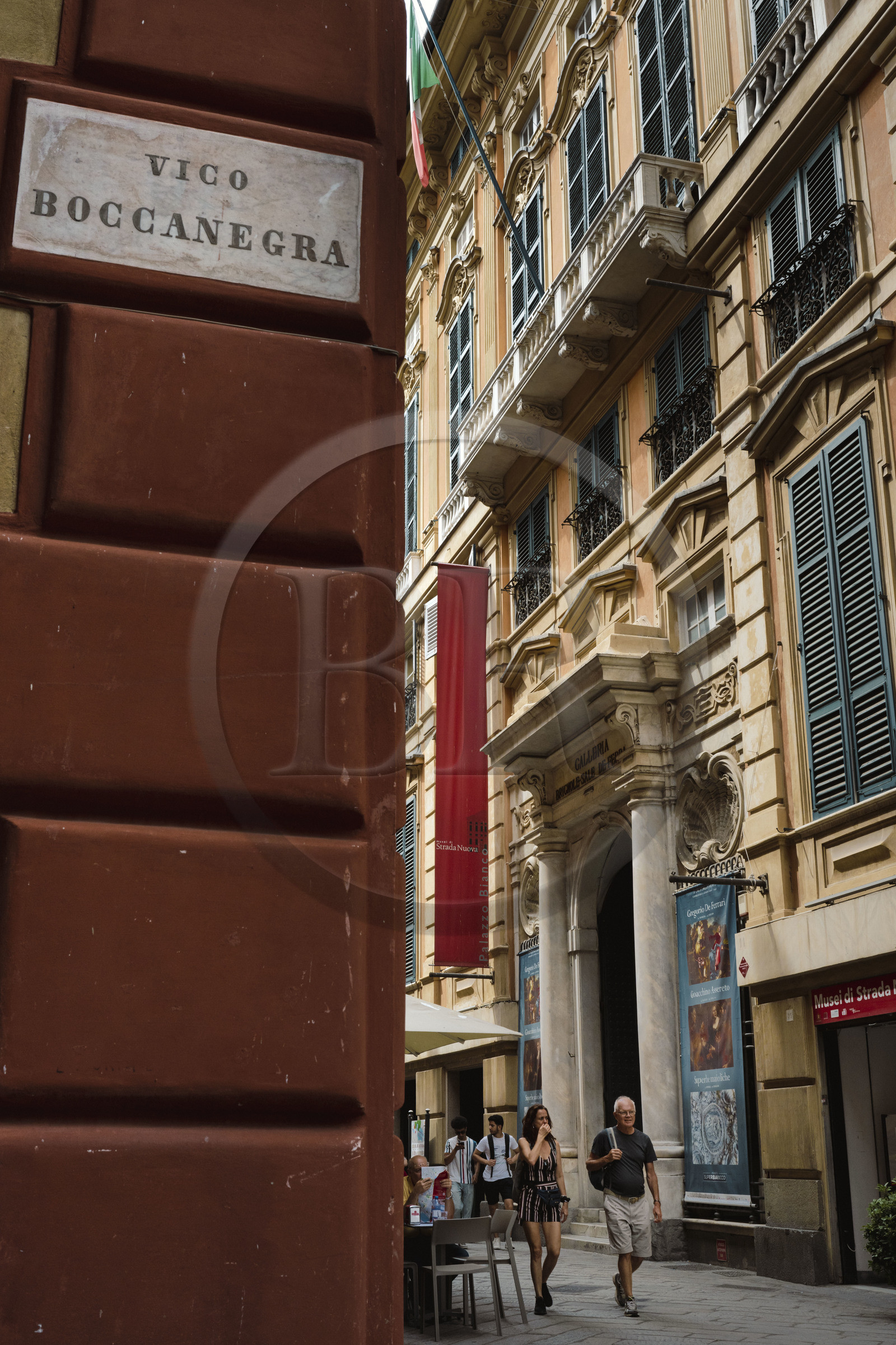 Italy, Liguria, Genoa, Rolli Palace listed as World Heritage by UNESCO in the Strada Nuova today via Garibaldi, the Palazzo Bianco