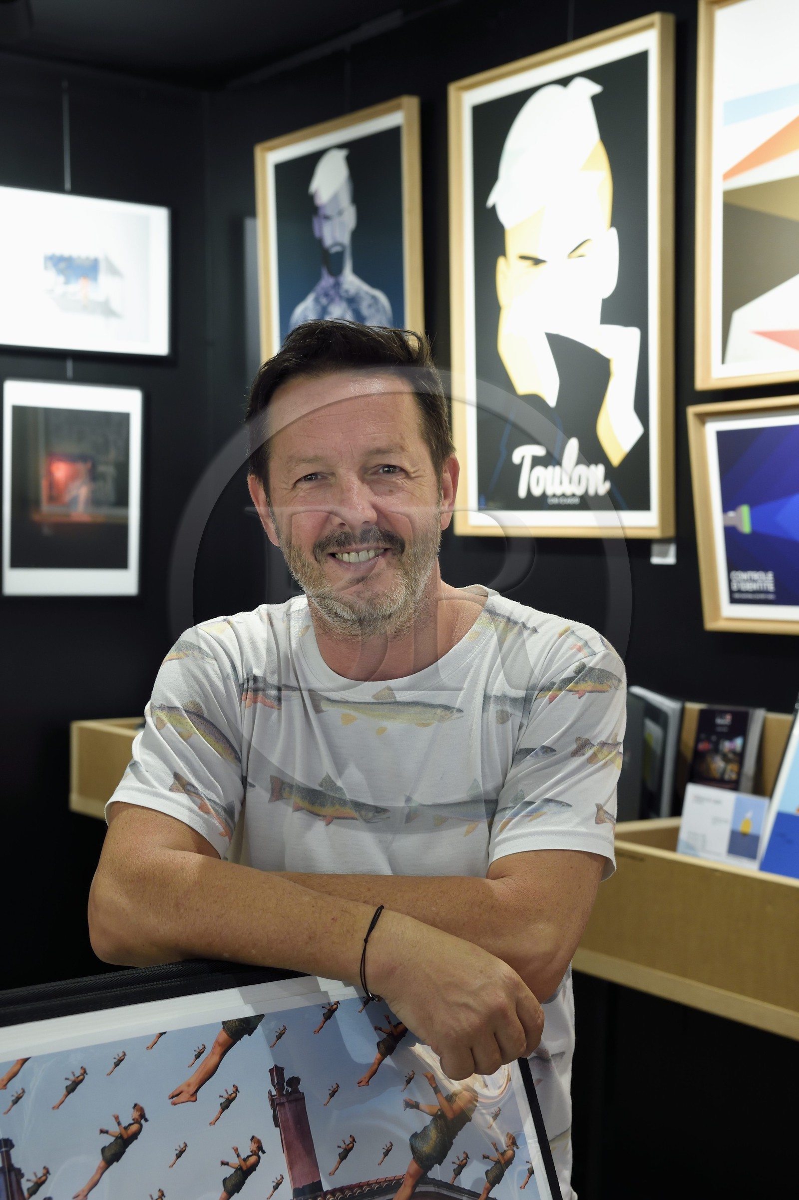 France, Var, Toulon, little Chicago district, Jean-François Ruiz directs the Lisa Gallery located rue Pierre Semard aka rue des Arts