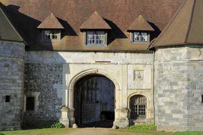 France, Seine-Maritime (76), Varengeville-sur-Mer, l'entrée du Manoir d' Ango