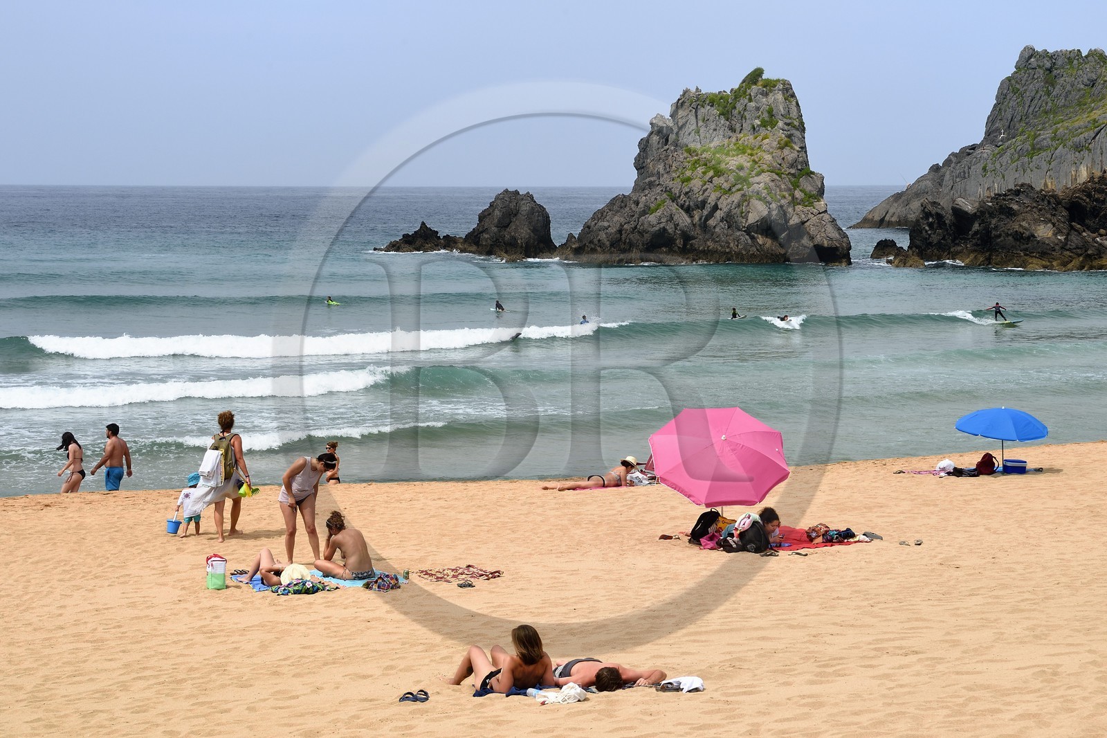 Espagne, Pays basque espagnol, Biscaye, région de Gernika-Lumo, Réserve de biosphère d'Urdaibai, Ibarrangelu,  plage de Laga