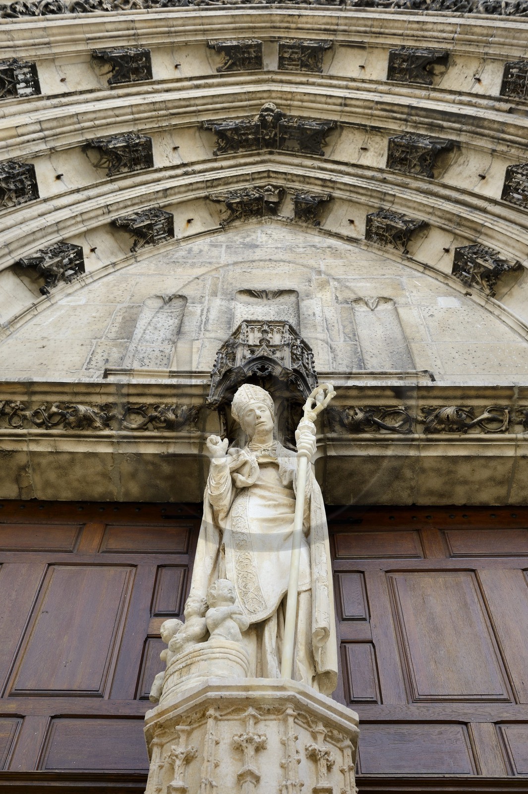 France, Meurthe-et-Moselle, Saint-Nicolas-de-Port basilica, statue of Saint Nicolas