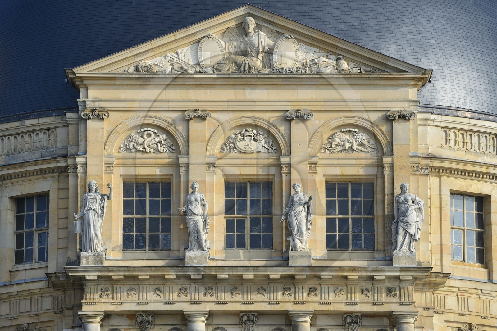 France, Seine-et-Marne (77), Maincy, le château de Vaux-le-Vicomte, la façade sud